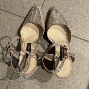 Anne Klein Beige (tan) ankle strap shoe